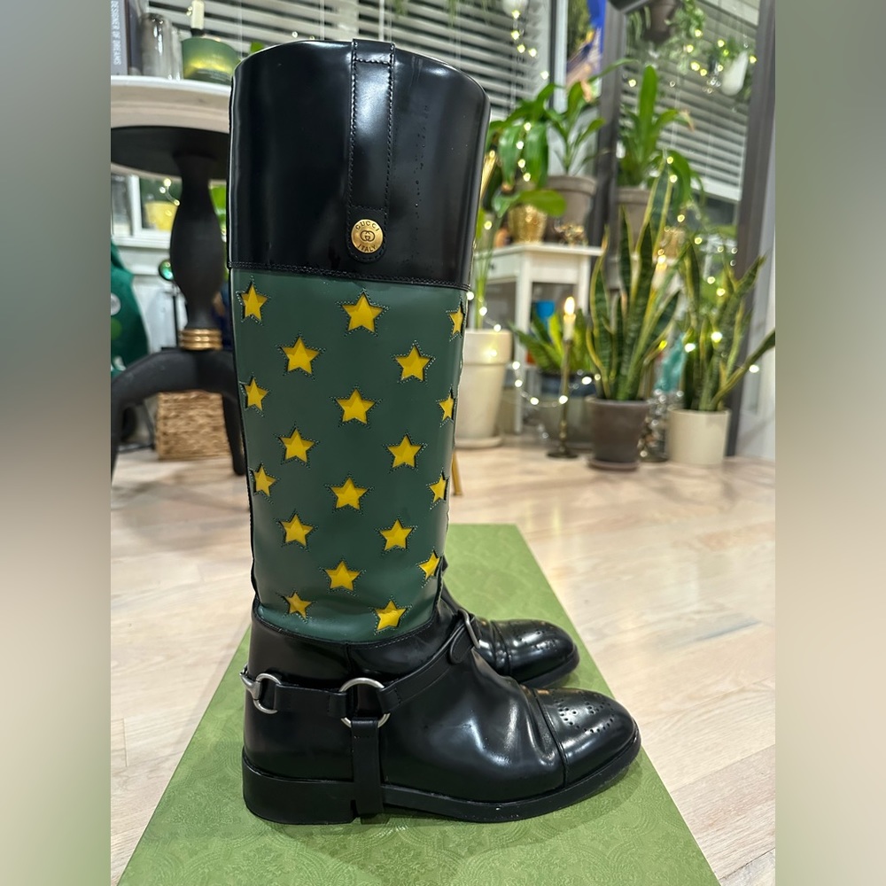 Gucci star equestrian boot
